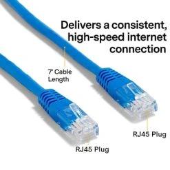 Ethernet Cables NXT Technologies™ NX56833 7' CAT-6 Cable, Blue
