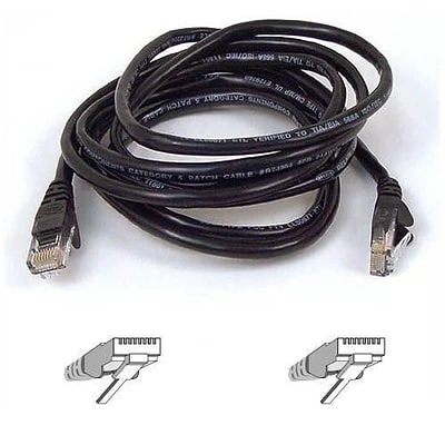 Ethernet Cables Belkin A3L791-03-BLK-S 3' CAT-5e Snagless Patch Cable, Black115 3 Ethernet Cables Belkin A3L791-03-BLK-S 3' CAT-5e Snagless Patch Cable, Black115