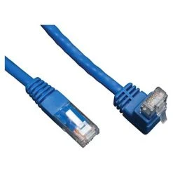 Ethernet Cables Tripp Lite® 3' Cat6 Gigabit Up Angle To Straight Patch Cable; Blue