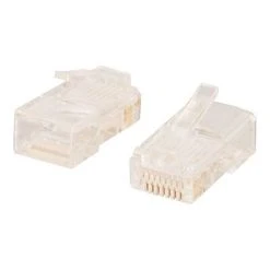 C2G Cables To Go Ethernet Cable Plugs C2G® Cat5 RJ45 8x8 Modular Plug For Round Stranded Cable, Transparent