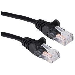 Ethernet Cables QVS 7' RJ-45 Male To Male Ethernet Flexible Snagless Patch Cord; Black, 3/Pack