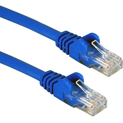 Ethernet Cables QVS 25' RJ-45 Male To Male Ethernet Flexible Snagless Patch Cord; Blue, 3/Pack 3 Ethernet Cables QVS 25' RJ-45 Male To Male Ethernet Flexible Snagless Patch Cord; Blue, 3/Pack