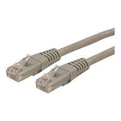 Ethernet Cables StarTech C6PATCH25GR 25ft Cat-6 Gray Molded RJ45 UTP Gigabit Patch Cable
