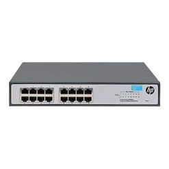 Ethernet Switches HP® 1420 Series JH016A 16 Port Gigabit Ethernet Rack Mountable Switch; Black/Gray