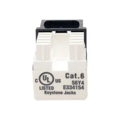 Couplers & Connectors Tripp Lite Cat6/Cat5e 110 Style Punch Down Keystone Jack; Black, 10/Pack (N238-010-BK)