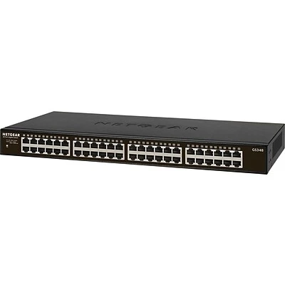 Ethernet Switches NETGEAR 48-port Gigabit Ethernet Rackmount Unmanaged Switch (GS348) 3 Ethernet Switches NETGEAR 48-port Gigabit Ethernet Rackmount Unmanaged Switch (GS348)
