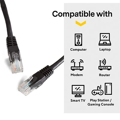 Ethernet Cables NXT Technologies™ NX29777 50' CAT-6 Cable, Black 5 Ethernet Cables NXT Technologies™ NX29777 50' CAT-6 Cable, Black - Image 3