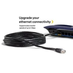 Ethernet Cables NXT Technologies™ NX29777 50' CAT-6 Cable, Black 10 Ethernet Cables NXT Technologies™ NX29777 50' CAT-6 Cable, Black -Linksys shop s1217804 s7