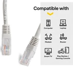Ethernet Cables NXT Technologies™ NX56842 100' CAT-6 Cable, Gray 9 Ethernet Cables NXT Technologies™ NX56842 100' CAT-6 Cable, Gray -Linksys shop s1217944 s7