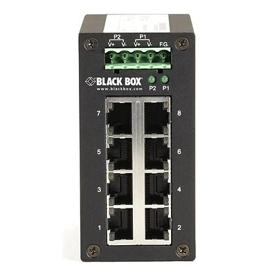 Black Box Ethernet Switches BlackBox LGH008A Series Gigabit Ethernet (1000-Mbps) Hardened Temperature Switch - (8) 10/100/1000-Mbps Copper (RJ45) 4 Black Box Ethernet Switches BlackBox LGH008A Series Gigabit Ethernet (1000-Mbps) Hardened Temperature Switch - (8) 10/100/1000-Mbps Copper (RJ45) - Image 2