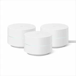 Wireless Routers Google Wi-Fi AC1200 Dual Band Wireless Mesh Router, White, 3/Pack (GA02434-US)