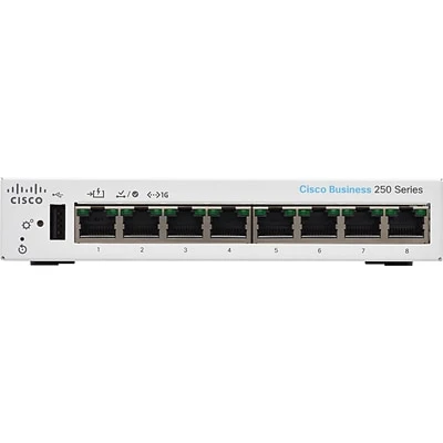 Ethernet Switches Cisco 250 CBS250-8T-D-NA 8 Ports Gigabit Ethernet Desktop Design Switch 4 Ethernet Switches Cisco 250 CBS250-8T-D-NA 8 Ports Gigabit Ethernet Desktop Design Switch - Image 2