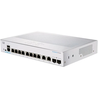 Ethernet Switches Cisco 350 CBS350-8T-E-2G-NA 10 Ports Gigabit Ethernet Rack Mountable Switch 3 Ethernet Switches Cisco 350 CBS350-8T-E-2G-NA 10 Ports Gigabit Ethernet Rack Mountable Switch