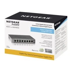 Ethernet Switches NETGEAR 8-Port Gigabit Ethernet Plus Switch (GS108Ev3) - Desktop, And ProSAFE Limited Lifetime Protection -Linksys shop sp42126942 s7
