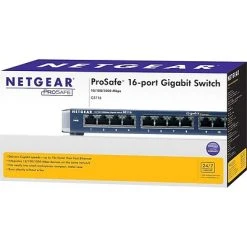 Ethernet Switches NETGEAR 16-Port Gigabit Ethernet Unmanaged Switch, Desktop (GS116NA) -Linksys shop sp46530740 s7